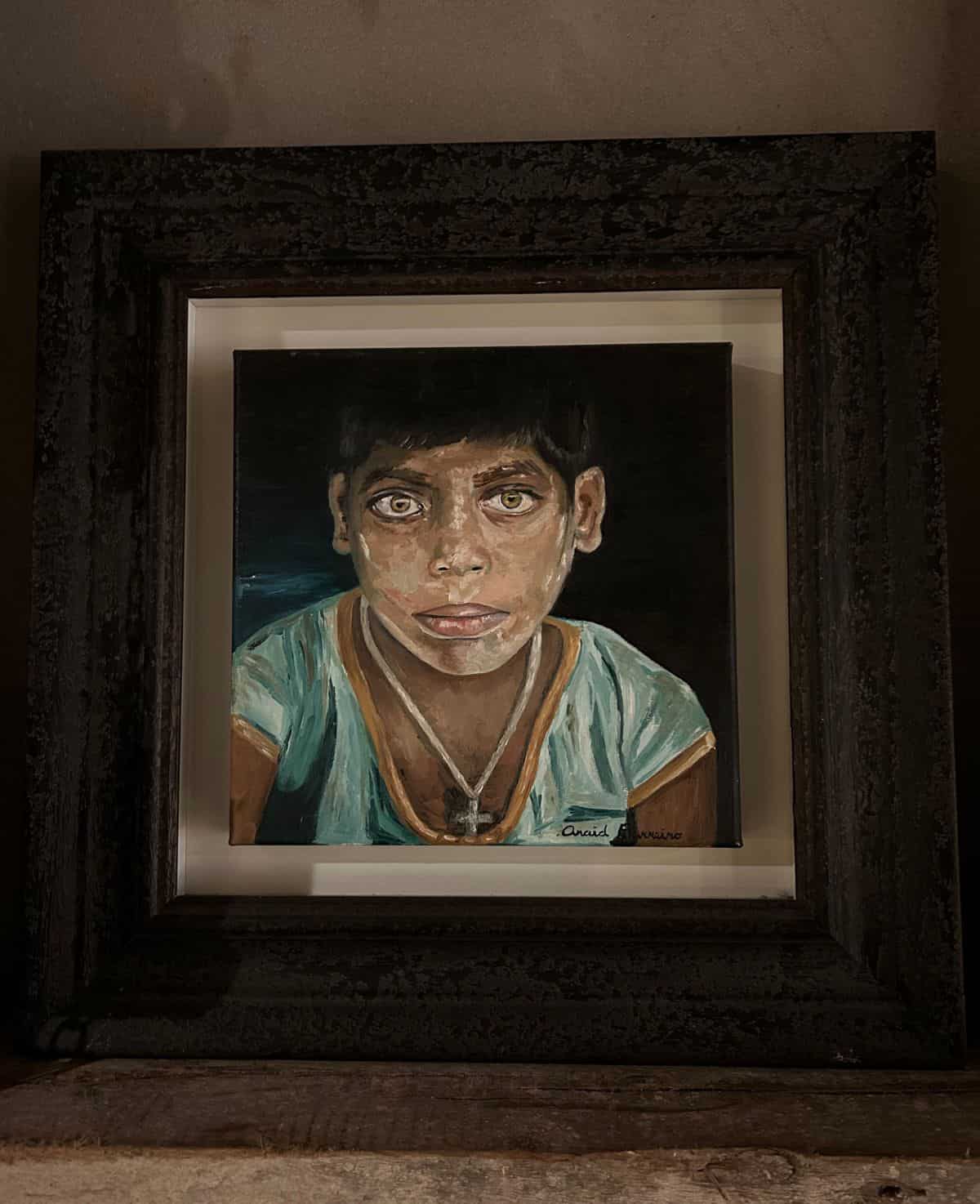 niño indio cuadro