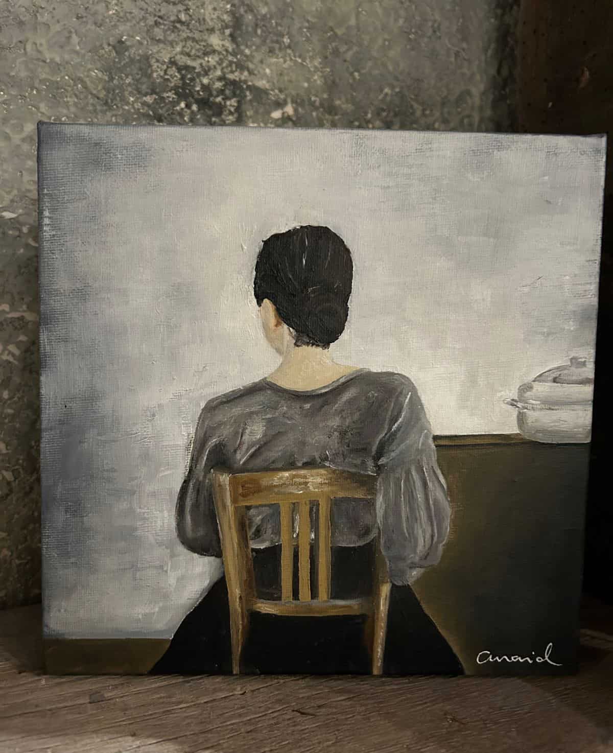 Retrato de la espalda de una mujer