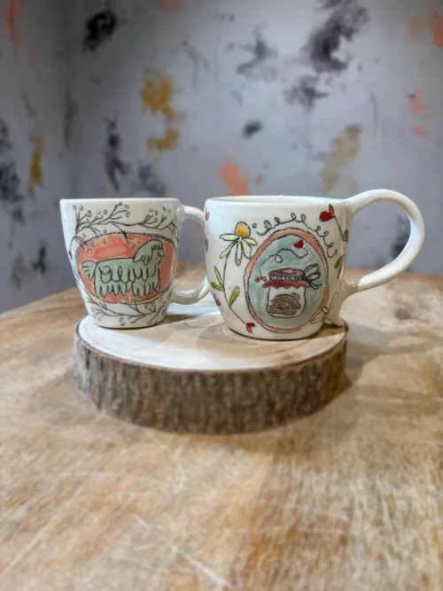Tazas pintadas a mano